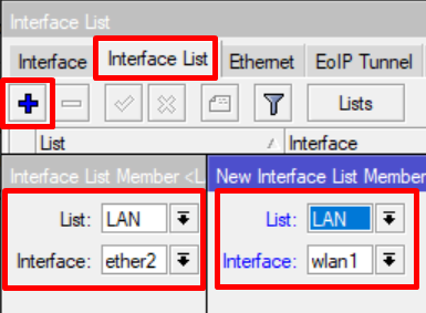 Tambah interface list