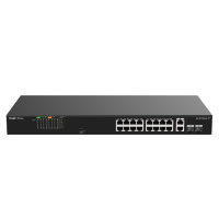 RG-ES118FGS-LP 16-Port 10/100 Mbps with 2-Port Gigabit Unmanaged PoE Switch